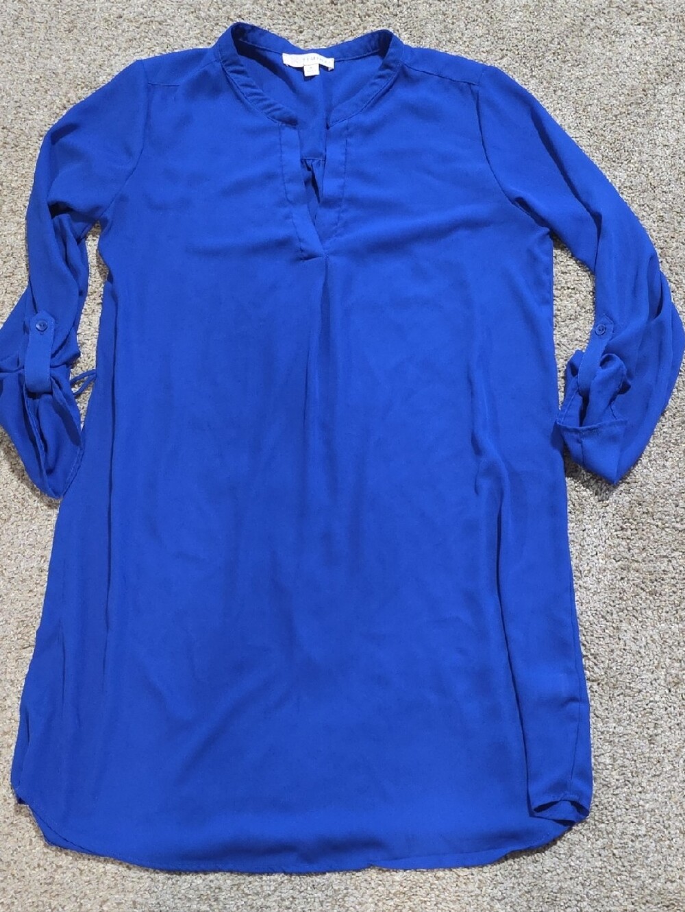 Bright Royal Blue Tunic Blouse